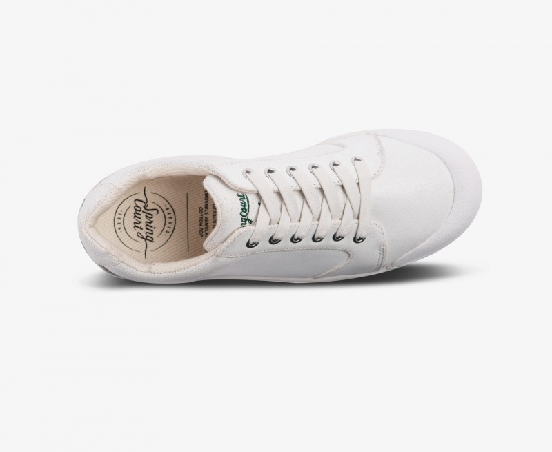 Basket Spring Court C2 Crackled Blanche Homme | XRM-84204252